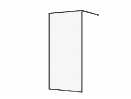 CERSANIT - Sprchový kout WALK-IN LARGA ČERNÉ 100X200 TRANSPARENT SKLO S932-139