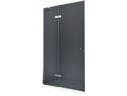 MEXEN - Roma Sprchové dveře křídlové 70, grafit, chrom se stěnovým profilem 854-070-000-01-40