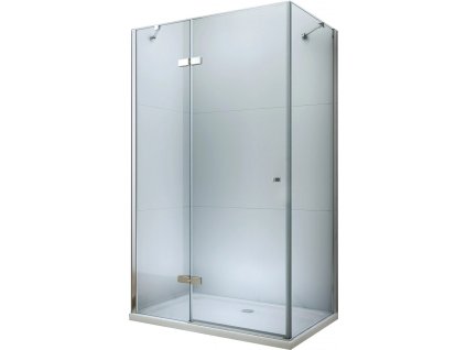 MEXEN/S - Roma sprchový kout 100x70, kyvné, čiré sklo, chrom + vanička 854-100-070-01-00-4010