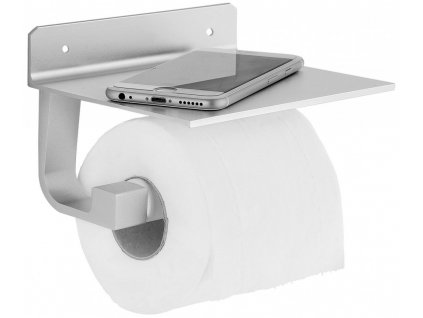 REA - Držák toaletního papíru s poličkou stříbrný 390175A HOM-00551