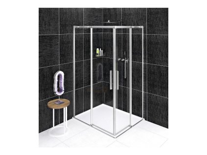 ALTIS LINE Chrom obdélníkový sprchový kout 1000x800 mm, L/P varianta, rohový vstup, čiré sklo (AL1510C AL1580C)