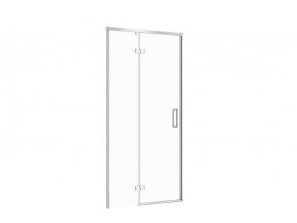 CERSANIT - Sprchové dveře LARGA chrom 100X195, levé, čiré sklo S932-121