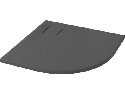 CERSANIT - SET B453 SPRCHOVÁ VANIČKA ČTVRTKRUH TAKO SLIM 90x4 GRAY MAT + SIFON S932-160