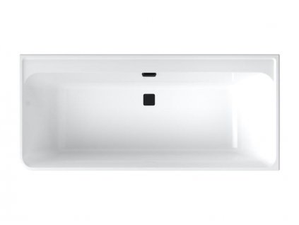 Villeroy & Boch Collaro obdélníková vana ke stěně 180x80 cm, pravá, bílá alpin/Black Matt (UBA180COR9CR00VN01)