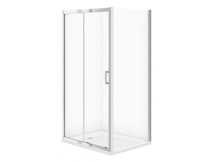 CERSANIT - Sprchový kout BASIC obdélník 100x80x185, posuv, čiré sklo S158-006