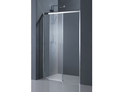 HOPA - Sprchové dveře ESTRELA - Chrom/Leštěný hliník (ALU), 140 cm, zavírání levé (SX), čiré bezpečnostní sklo - 6 mm