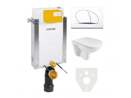 MEREO - WC komplet pro zazdění s přislušenstvím MM01SETR