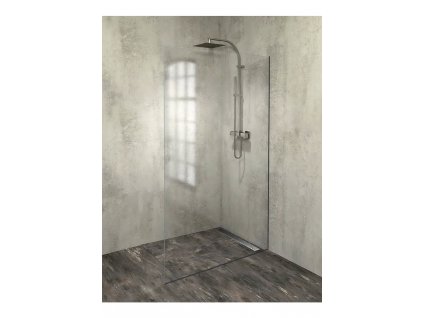 Sada pro uchycení skla ARCHITEX LINE podlaha-stěna, šíře 120 cm, černá mat (AXL2112B)