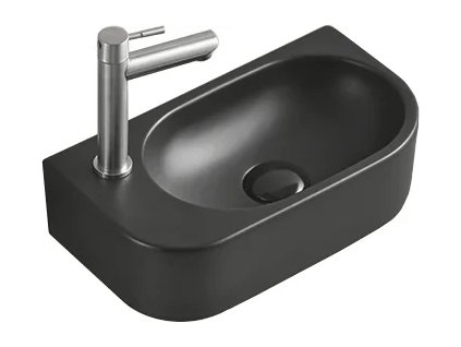MEXEN - Viera umyvadlo na desku pravá 40 x 21, černá mat 21274085R