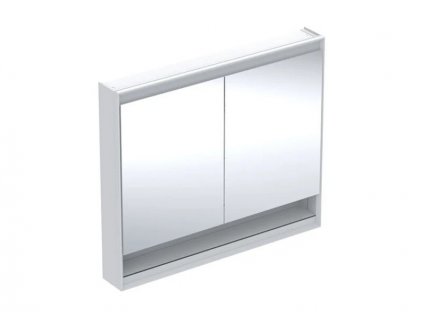 Geberit One zrcadlová skříňka s nikou, ComfortLight, 2x dvířka, 105x90x15 cm, hliník/bílá (505.834.00.2)