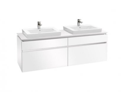 Villeroy & Boch Legato skříňka pod umyvadlo 160x55x50 cm, 4x zásuvka, Glossy White (B69300DH)