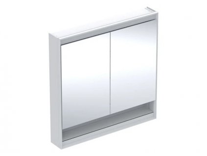 Geberit One zrcadlová skříňka s nikou, ComfortLight, 2x dvířka, 90x90x15 cm, hliník/bílá (505.833.00.2)