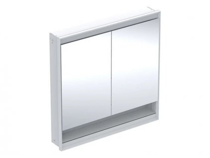 Geberit One zrcadlová skříňka pod omítku, s nikou, ComfortLight, 2x dvířka, 90x90x15 cm, hliník/bílá (505.823.00.2)