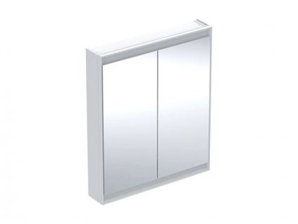 Geberit One zrcadlová skříňka, ComfortLight, 2x dvířka, 75x90x15 cm, hliník/bílá (505.812.00.2)