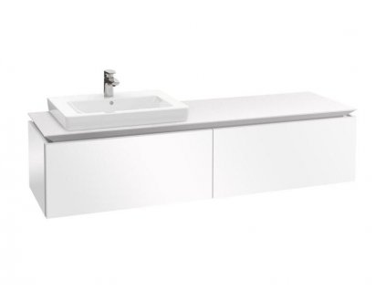 Villeroy & Boch Legato skříňka pod umyvadlo vlevo 160x38x50 cm, 2x zásuvka, Glossy White (B68800DH)