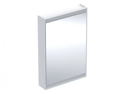 Geberit One zrcadlová skříňka, ComfortLight, 1x dvířka, závěsy vpravo, 60x90x15 cm, hliník/bílá (505.811.00.2)