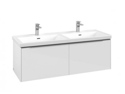 Villeroy & Boch Subway 3.0 skříňka pod umyvadlo 127,2x47,8x42,9 cm, 2x zásuvka, Brilliant White (C56700VE)