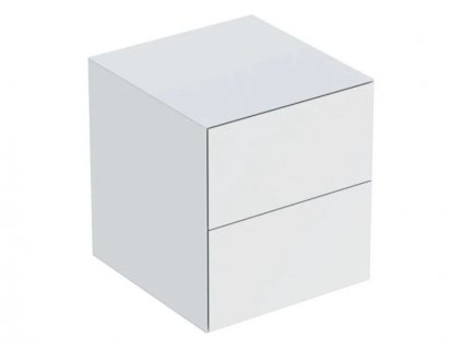Geberit One boční skříňka se dvěma zásuvkami, 45x47x49,2 cm, lakovaná mat, bílá (505.077.00.2)
