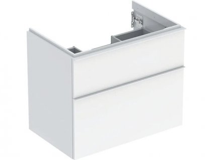 Geberit iCon skříňka pod umyvadlo, 2x zásuvka, 74x47,6x61,5 cm, lakovaná s vysokým leskem, bílá (502.304.01.1)