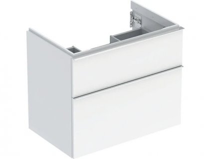 Geberit iCon skříňka pod umyvadlo, 2x zásuvka, 74x47,6x61,5 cm, lakovaná s vysokým leskem, bílá (502.304.01.2)