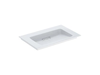 Geberit One umyvadlo s krytem, 75x48 cm, bez otvoru pro baterii, bez přepadu, KeraTect, bílá (505.003.00.1)