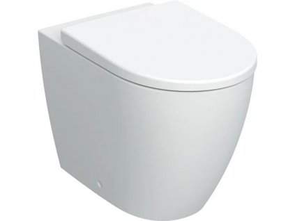 Geberit iCon stojící WC 56 cm, sedátko, hluboké splachování, ke stěně, Rimfree, matná bílá (502.383.JT.1)