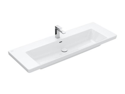 Villeroy & Boch Subway 3.0 umyvadlo 130x47 cm, otvor pro baterii, s přepadem, CeramicPlus, bílá Alpin (4A70D5R1)