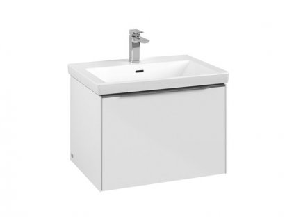 Villeroy & Boch Subway 3.0 skříňka pod umyvadlo s osvětlením 62,2x47,8x42,9 cm, 1x zásuvka, Brilliant White (C575L0VE)