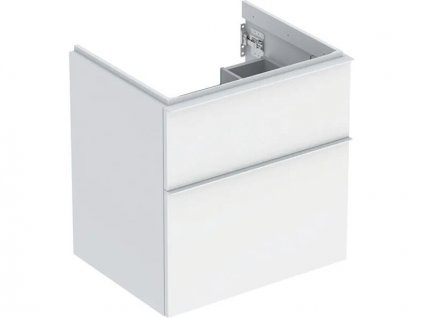 Geberit iCon skříňka pod umyvadlo, 2x zásuvka, 59,2x47,6x61,5 cm, lakovaná s vysokým leskem, bílá (502.303.01.1)