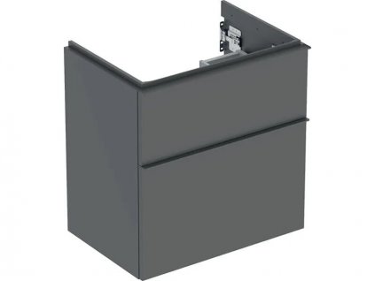Geberit iCon skříňka pod umyvadlo, 2x zásuvka, zkrácené vyložení, 59,2x41,6x61,5 cm, lakovaná mat, láva (502.307.JK.1)