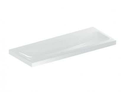 Geberit iCon Light umyvadlo 120x48 cm, bez otvoru pro baterii, bez přepadu, KeraTect, bílá (501.837.00.8)