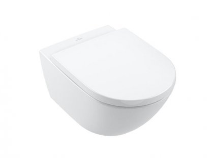 Villeroy & Boch Subway 3.0 závěsné WC se sedátkem SoftClosing, bez vnitřního okraje, TwistFlush, CeramicPlus, bílá Alpin (4670TSR1)