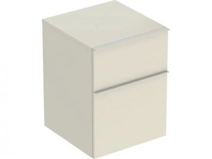 Geberit iCon boční skříňka 2x zásuvka, 45x47,6x60 cm, lakovaná s vysokým leskem, písková šedá (502.315.JL.1)