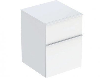 Geberit iCon boční skříňka 2x zásuvka, 45x47,6x60 cm, lakovaná s vysokým leskem, bílá (502.315.01.1)