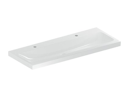 Geberit iCon Light umyvadlo 120x48 cm, 2x otvor pro baterii, bez přepadu, bílá (501.837.00.5)