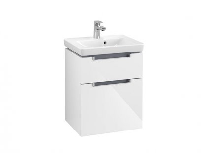 Villeroy & Boch Subway 2.0 skříňka pod umyvadlo 48,5x59x37,9 cm, 2x zásuvka, Glossy White (A90700DH)