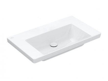 Villeroy & Boch Subway 3.0 umyvadlo 80x47 cm, bez otvoru pro baterii, bez přepadu, CeramicPlus, bílá Alpin (4A7083R1)