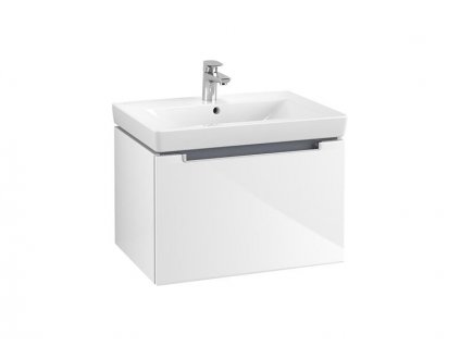 Villeroy & Boch Subway 2.0 skříňka pod umyvadlo 63,7x42x45,4 cm, 1x zásuvka, Glossy White (A68800DH)