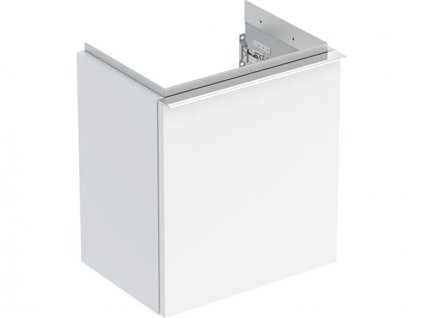 Geberit iCon skříňka pod umývátko, 1x dvířka, závěsy vlevo, 37x27,9x41,5 cm, lakovaná s vysokým leskem, bílá (502.301.01.2)