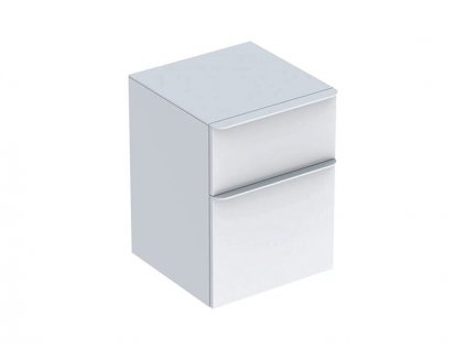 Geberit Smyle Square boční skříňka 45x47x60 cm, 2x zásuvka, bílá lesk/bílá mat (500.357.00.1)