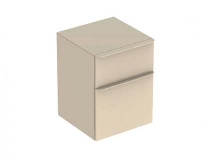 Geberit Smyle Square boční skříňka 45x47x60 cm, 2x zásuvka, pískově šedá lesk/pískově šedá mat (500.357.JL.1)