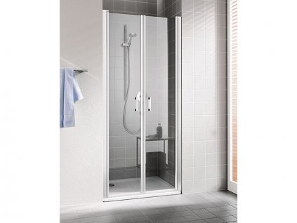 Kermi Cada XS dvoudílné kyvné dveře 96-101x200 cm, CadaClean, sklo čiré, stříbrná lesk (CKPTD10020VPK)
