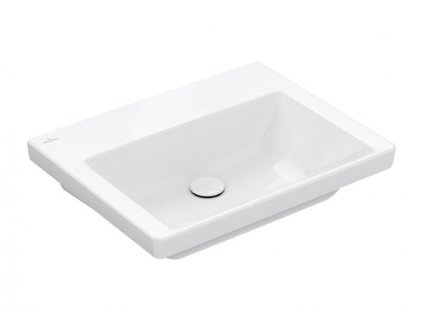 Villeroy & Boch Subway 3.0 umyvadlo 60x47 cm, broušená spodní strana, bez otvoru pro baterii, bez přepadu, bez přepadu, CeramicPlus, bílá Alpin (4A706FR1)