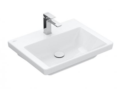 Villeroy & Boch Subway 3.0 umyvadlo 60x47 cm, broušená spodní strana, otvor pro baterii, bez přepadu, CeramicPlus, bílá Alpin (4A706LR1)