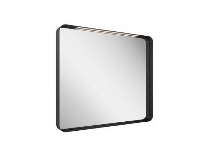 Ravak Strip zrcadlo s osvětlením, 90,6x70,6x65 cm, rám černá (X000001572)