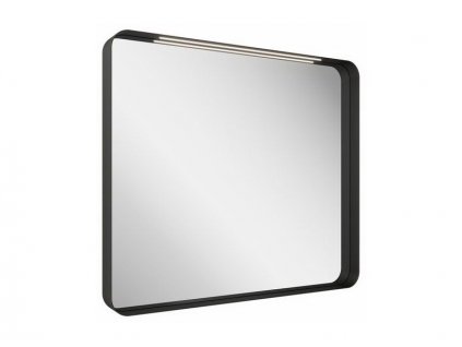 Ravak Strip zrcadlo s osvětlením, 80,6x70,6x65 cm, rám černá (X000001571)