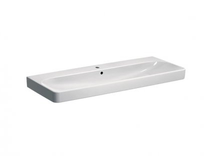 Geberit Smyle Square umyvadlo 120x48 cm, otvor pro baterii, s přepadem, bílá (500.226.01.1)