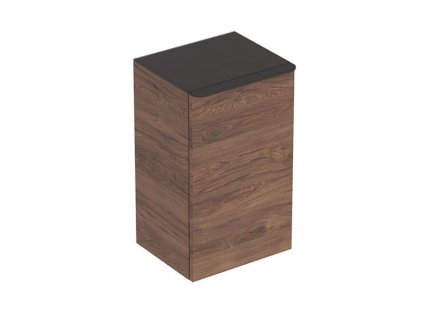 Geberit Smyle Square boční skříňka 36x32,6x60 cm, 1x dvířka, závěsy vpravo, ořech hickory/láva mat (500.359.JR.1)