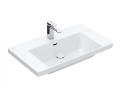 Villeroy & Boch Subway 3.0 umyvadlo 80x47 cm, otvor pro baterii, s přepadem, bílá Alpin (4A708001)