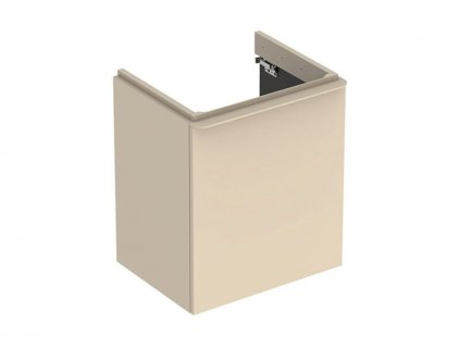 Geberit Smyle Square skříňka pod umyvadlo 53,6x43,3x61,7 cm, 1x dvířka, závěsy vlevo, pískově šedá lesk/pískově šedá mat (500.366.JL.1)